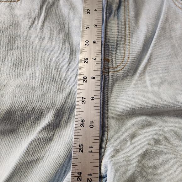 FOREVER 21 Womens Jeans Size 31 Baggy Wide Leg Y2K Streetwear Casual Light Wash - Picture 15 of 16